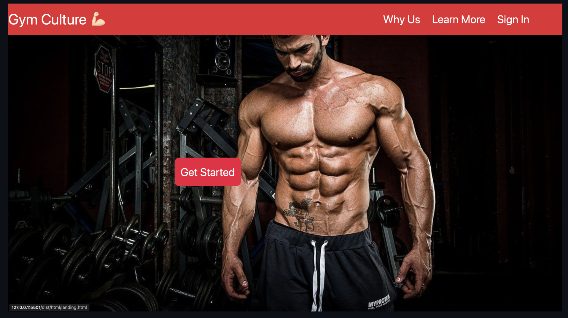 FitCult landing page